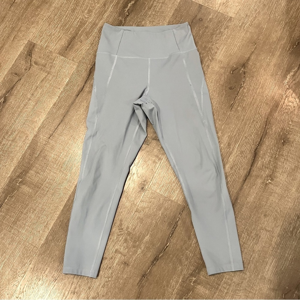 Girlfriend Collective 7/8 Women's Gray Activewear Stretch Leggings Size …
